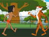 Luta de boxe de tigre