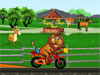 Lion cưỡi xe gắn máy