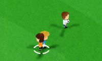 Mecz piłki nożnej trzy osoby
