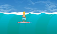 Chłopiec surfingu
