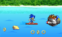 Sonic uprawiać surfing