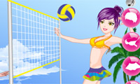 Volley Beach-Mädchen verkleiden sich