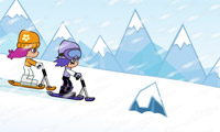 こんにちはこんにちは子犬アミユミ - 雪のスクーター