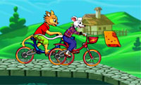 トムとジェリーのバイク