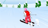 Paare snow Mountain ski