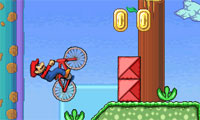 Mario vui nhộn chiếc xe đạp mới