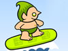 Kleiner Junge Surfen