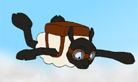 Овцы Прыжки с парашютом