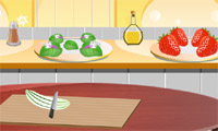 黃瓜和草莓沙拉