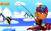 茜茜冰上钓鱼