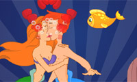 Meerjungfrau küssen Liebe