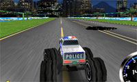 3D Polizei-Monster-Trucks