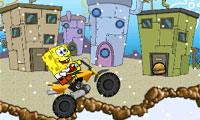 Spongebob salju sepeda motor